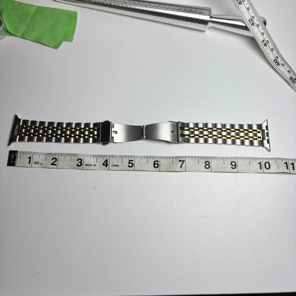 Two Tone Silver Gold Stainless Steel Jubilee Link Band for‎ Apple Watch